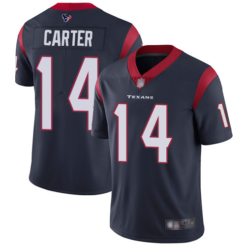 Houston Texans Limited Navy Blue Men DeAndre Carter Home Jersey NFL Football #14 Vapor Untouchable